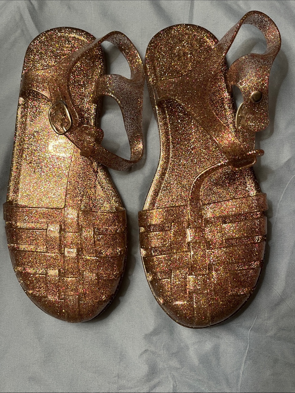 Sonoma Rose Gold Glitter Jelly Sandals for Kids
